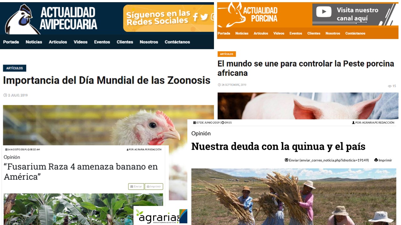 Historias que alimentan: artículos sobre seguridad alimentaria y sanidad agraria